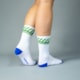 MEIA CICLISMO WOOM GEARLAB PERFORMANCE UNISSEX BRANCO/VERDE