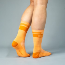 MEIA CICLISMO WOOM GEARLAB PERFORMANCE UNISSEX LARANJA