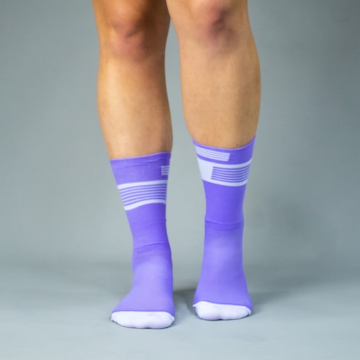 MEIA CICLISMO WOOM GEARLAB PERFORMANCE UNISSEX LILAS