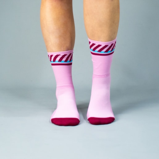 MEIA CICLISMO WOOM GEARLAB PERFORMANCE UNISSEX ROSA