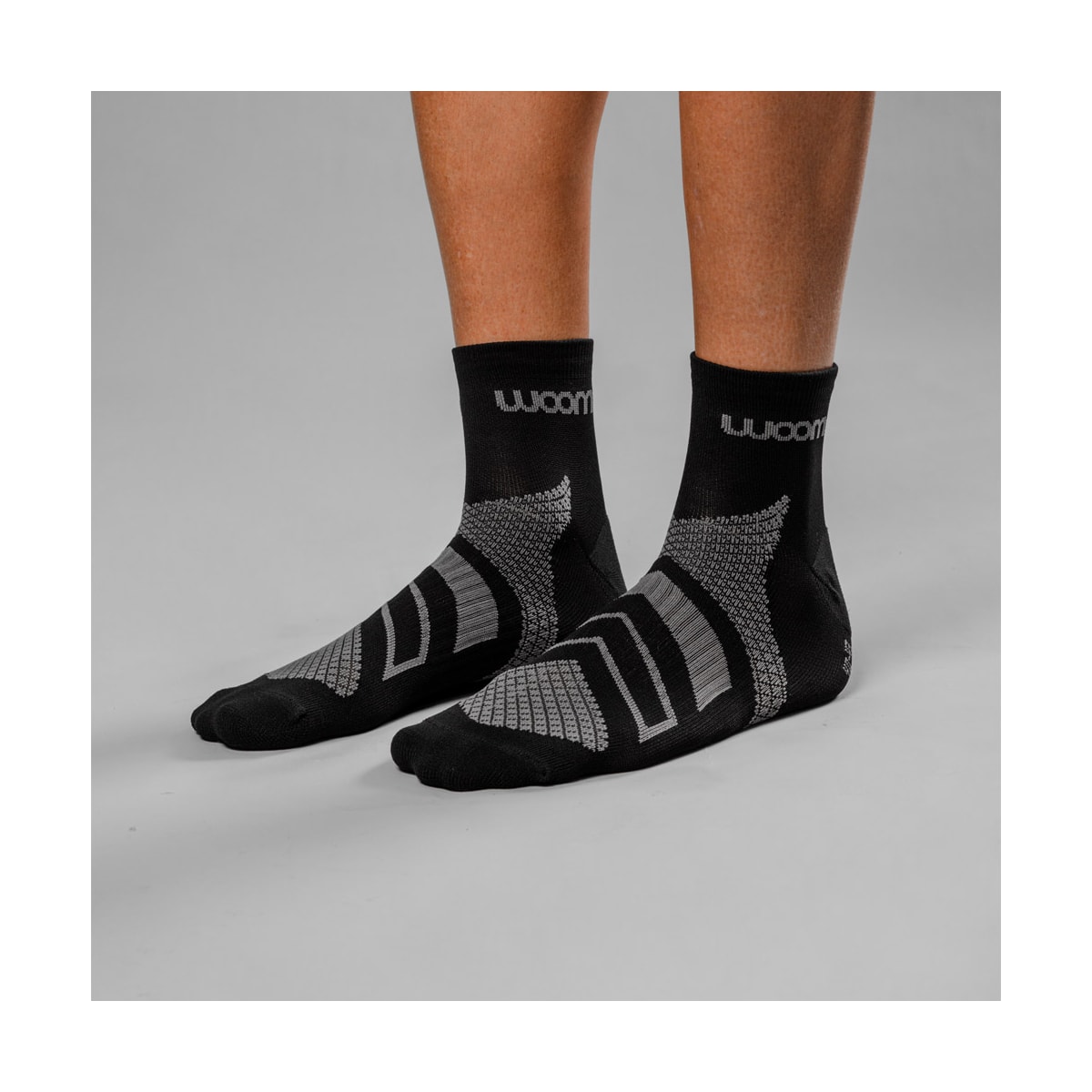 MEIA CICLISMO WOOM RUNNING CANO CURTO MASCULINA PRETO TAMANHO:39-44