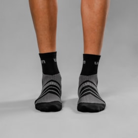 MEIA CICLISMO WOOM RUNNING CANO CURTO MASCULINA PRETO TAMANHO:39-44