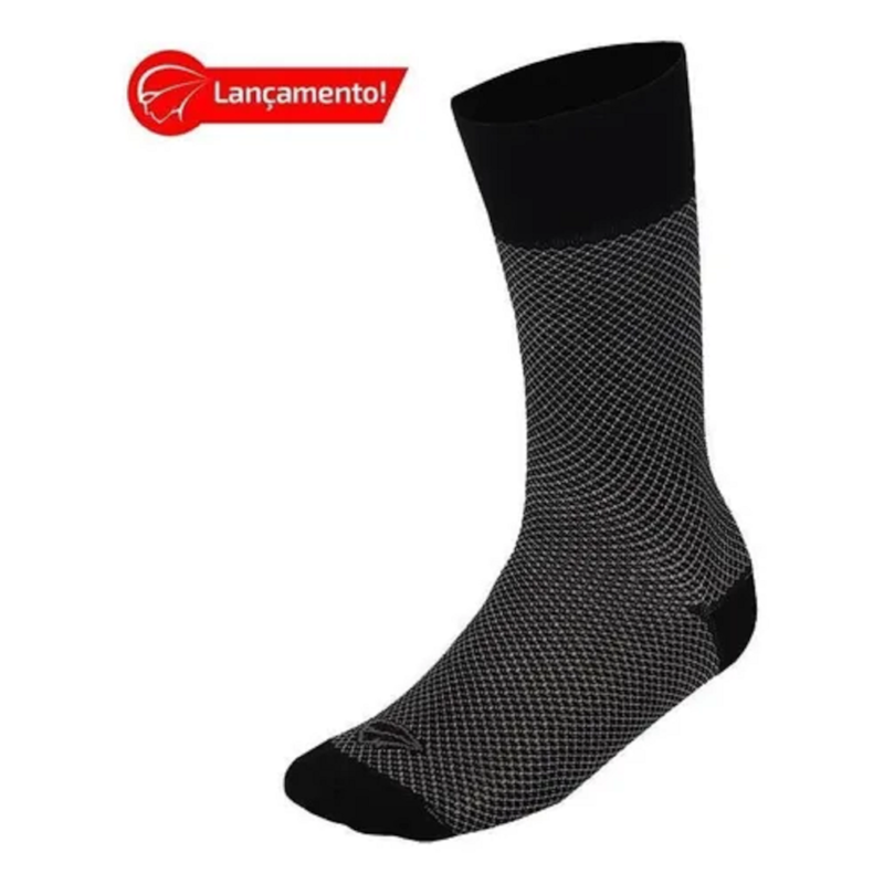 MEIA MAURO RIBEIRO CARBON REFLEX PRETO
