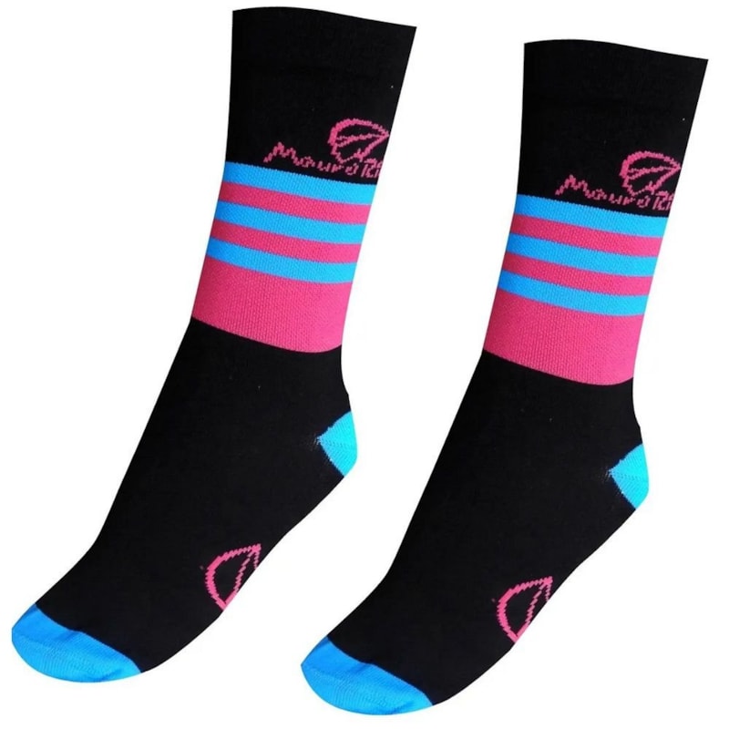 MEIA MAURO RIBEIRO CARBON RETRO FEMININA