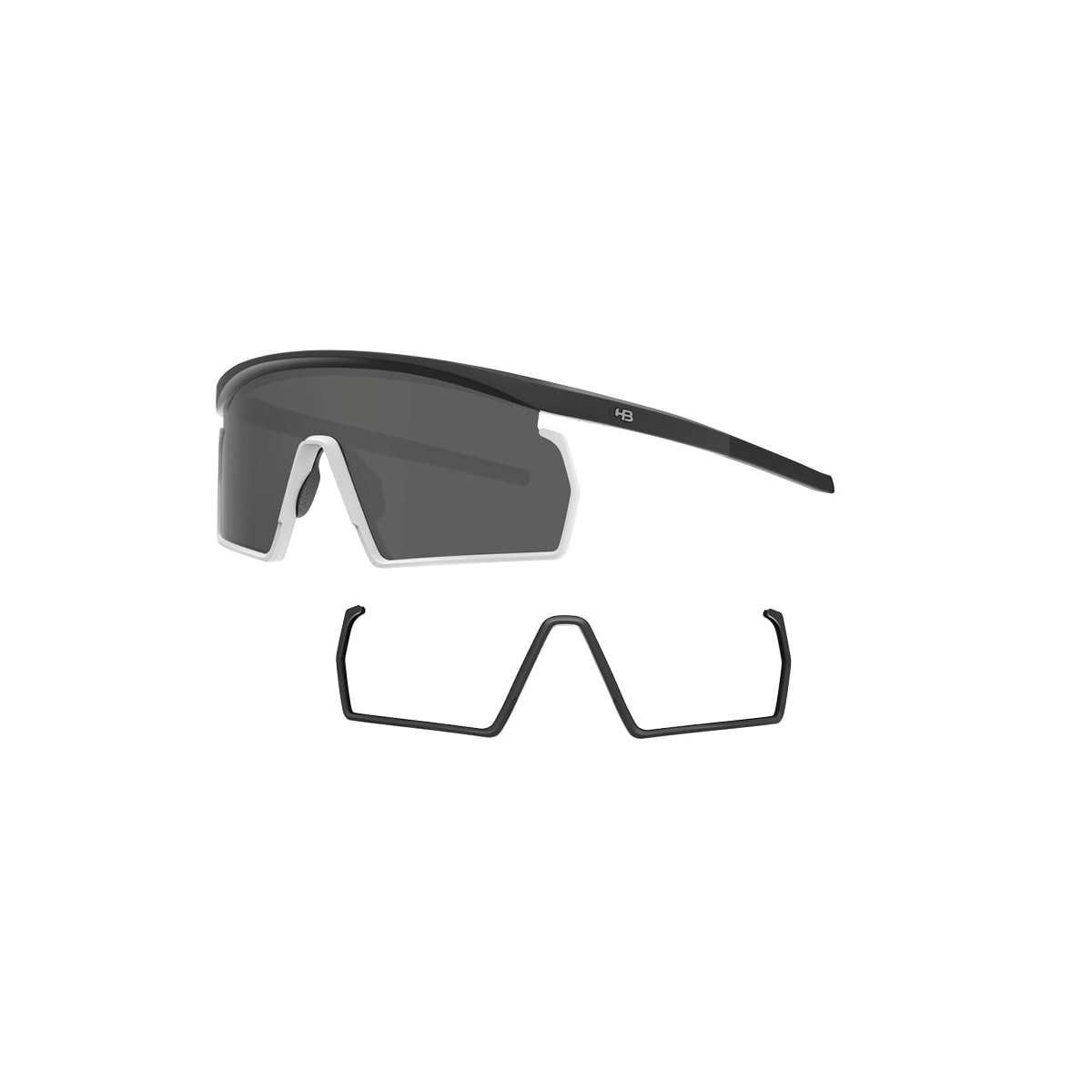 OCULOS CICLISMO HB SPINNER M PRETO G + P BRANCO/CINZA