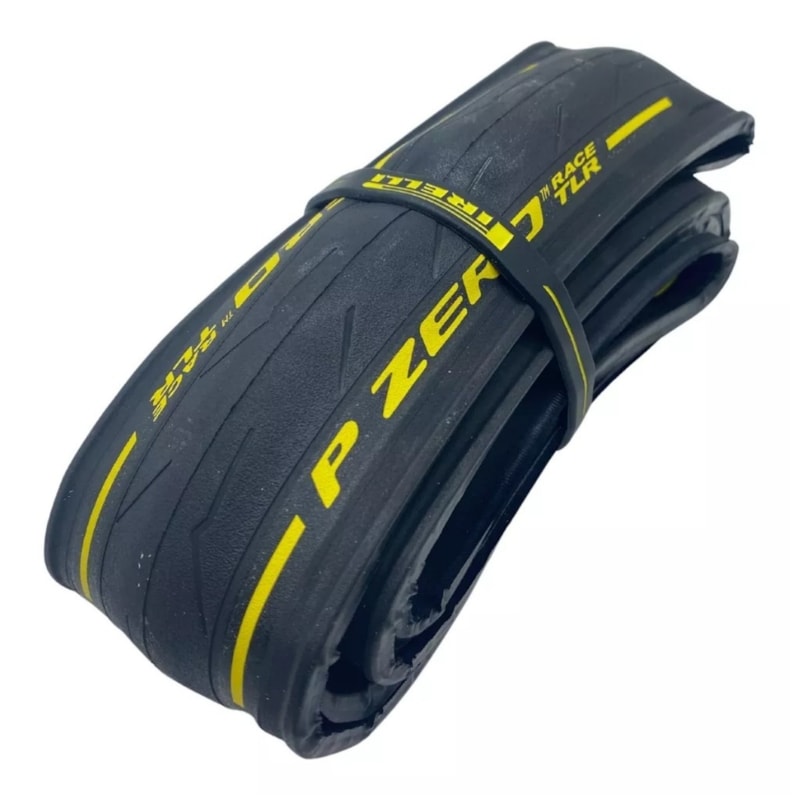 PNEU 700X28C PIRELLI P ZERO RACE TLR C/ FAIXA AMARELA