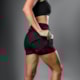 SHORTS RUNNING WOOM 2 EM 1 MARATHON FEMININO PRETO