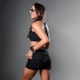 SHORTS RUNNING WOOM 2 EM 1 MARATHON FEMININO PRETO