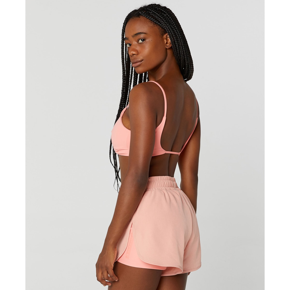 TOP ALTO GIRO ETERNO COSTAS DECOTADA LISO FEMININO