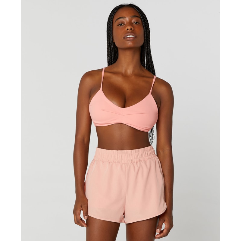 TOP ALTO GIRO ETERNO COSTAS DECOTADA LISO FEMININO