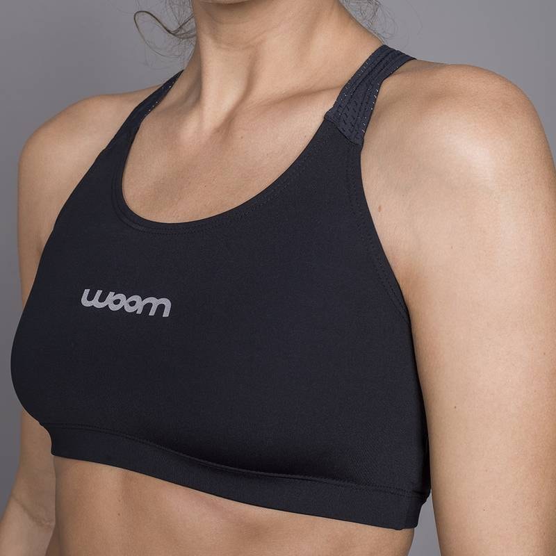 TOP RUNNING WOOM CARBON BLACK FEMININO