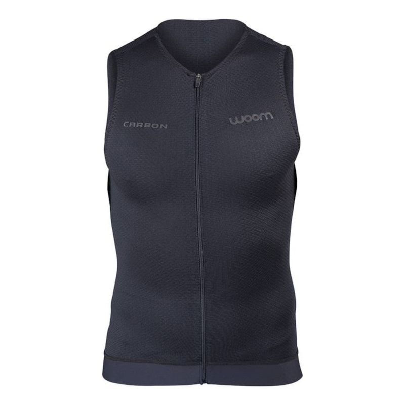 TOP TRIATHLON WOOM CARBON BLACK S/ MANGA MASCULINO 2023