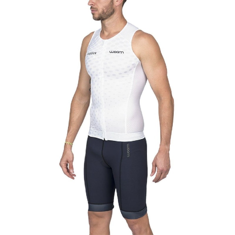 TOP TRIATHLON WOOM CARBON ICE S/ MANGA MASCULINO