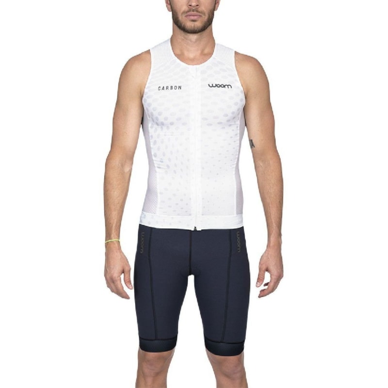 TOP TRIATHLON WOOM CARBON ICE S/ MANGA MASCULINO