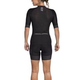 TOP WOOM TRIATHLON C/MANGA CARBON BLACK LEGEND 2022 FEMININO