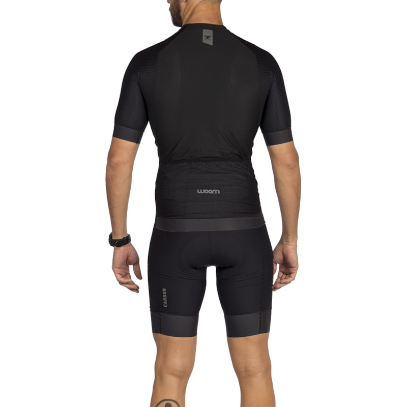 TOP WOOM TRIATHLON C/MANGA CARBON BLACK LEGEND 2022 MASCULINO