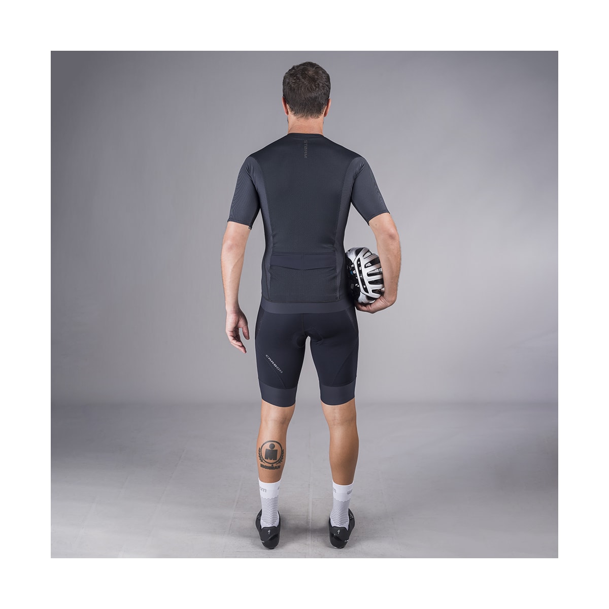 TOP WOOM TRIATHLON C/MANGA CARBON BLACK MASCULINO 2023
