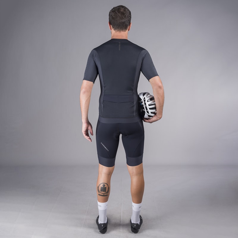 TOP WOOM TRIATHLON C/MANGA CARBON BLACK MASCULINO 2023