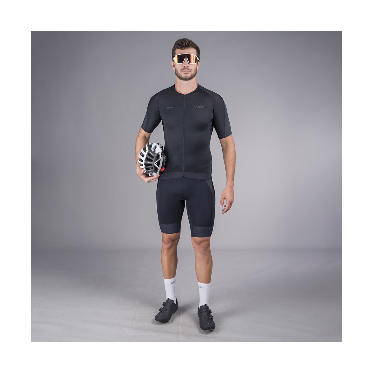TOP WOOM TRIATHLON C/MANGA CARBON BLACK MASCULINO 2023