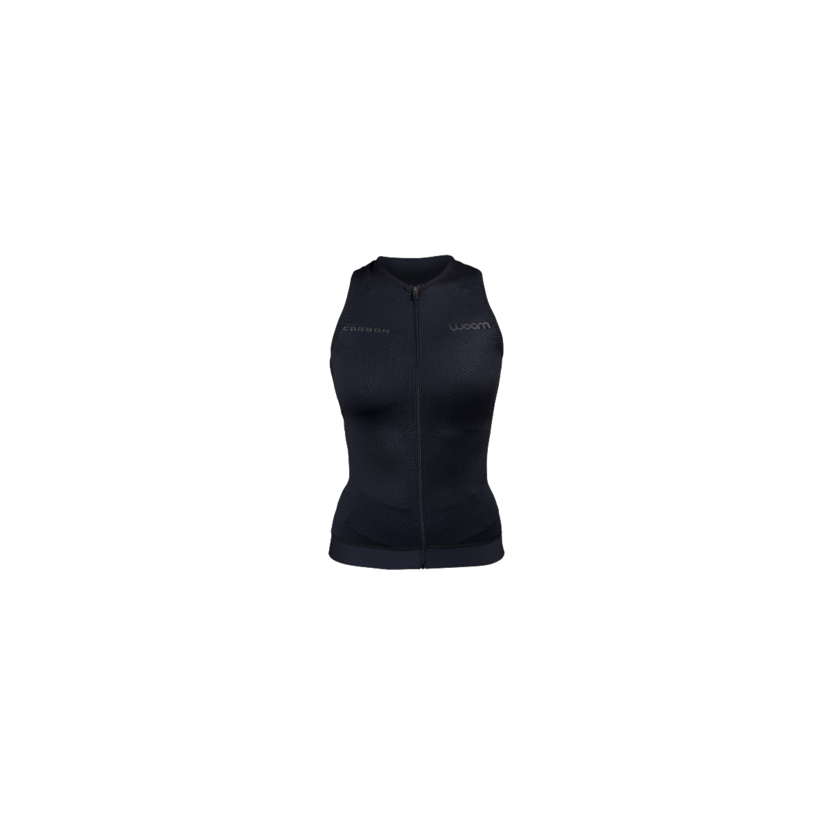 TOP WOOM TRIATHLON S/ MANGA CARBON STORM FEMININO